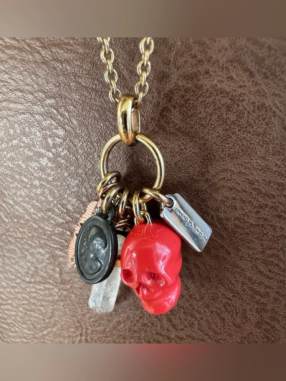 Coach Skull Charm Necklace